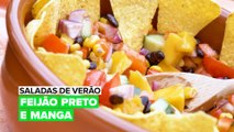 Saladas de Verão: Feijão preto e manga