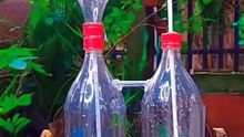 A few plastic bottles and straws can make an infinitely recyclable waterwheel?