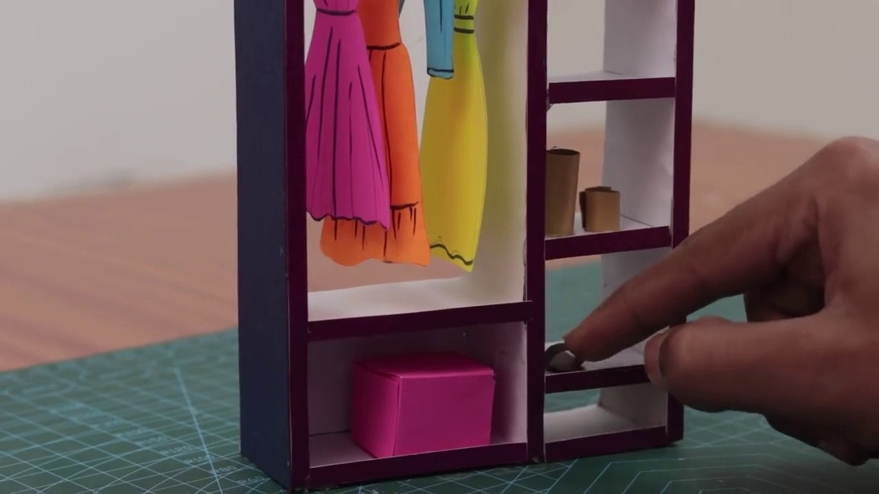 Diy Mini clothes organiser from matchbox || How to make mini organiser from matchbox