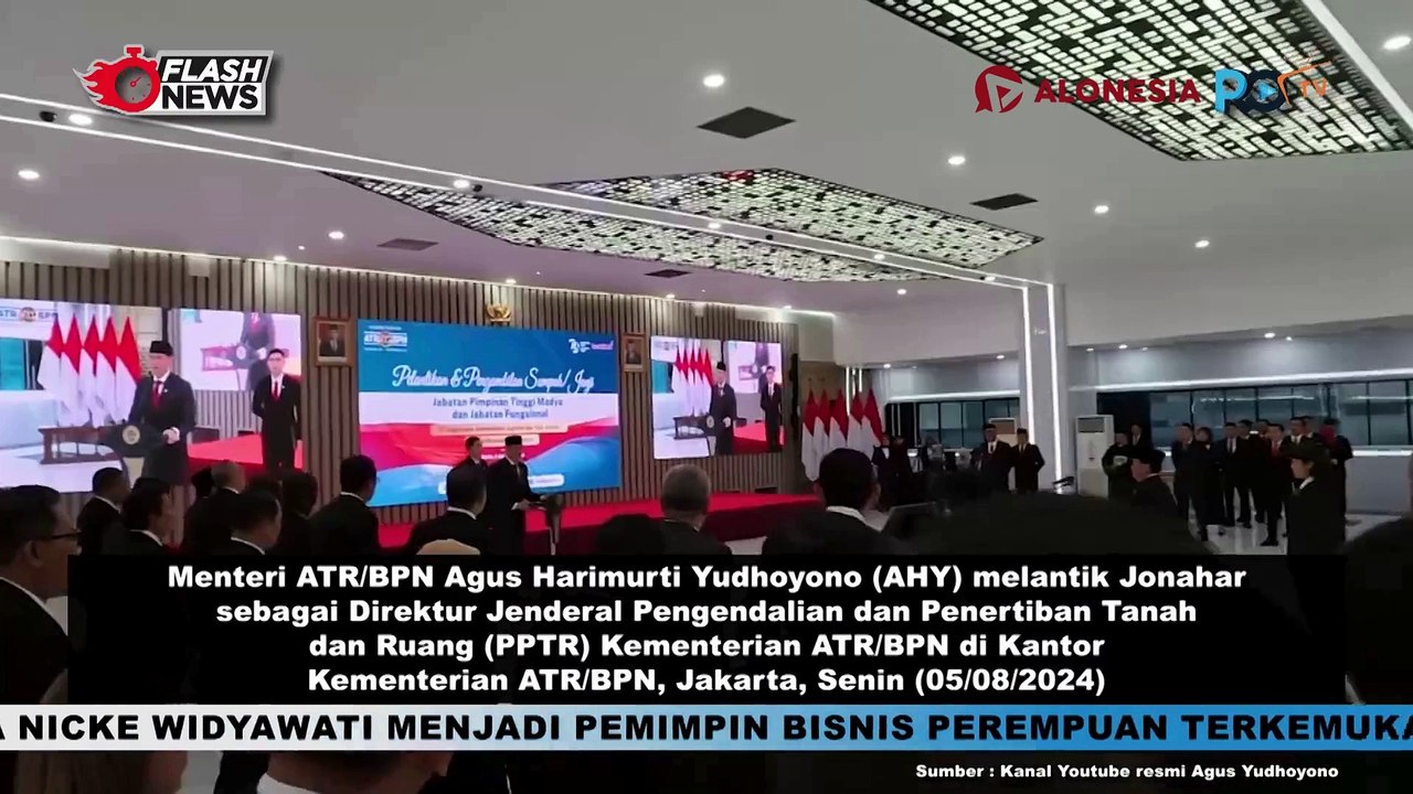 Menteri AHY Lantik Jonahar sebagai Dirjen PTR Kementerian ATRBPN