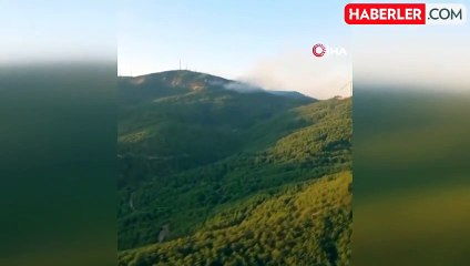 Karşıyaka'da Yamanlar Dağı'nda orman yangını