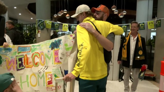Friends and family welcome home Australian Paris Olympics athletes as they arrive in Brisbane