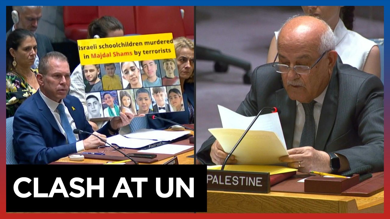 Israeli and Palestinian envoys clash at UN Security Council meeting