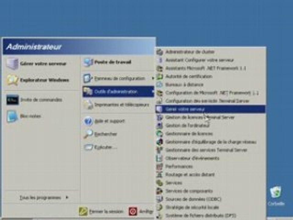 Installation du service WINS sous Windows 2003 Server