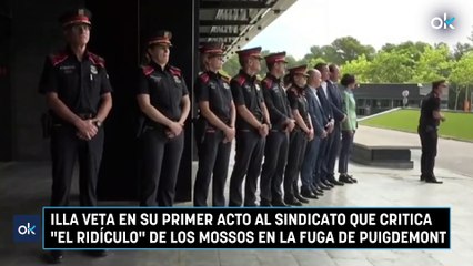 Illa veta en su primer acto al sindicato que critica "el ridículo" de los Mossos en la fuga de Puigdemont