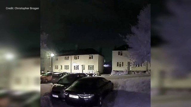 Meteor captured on doorbell camera
