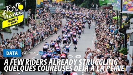 A few riders are already struggling  - Tour de France Femmes avec Zwift 2024