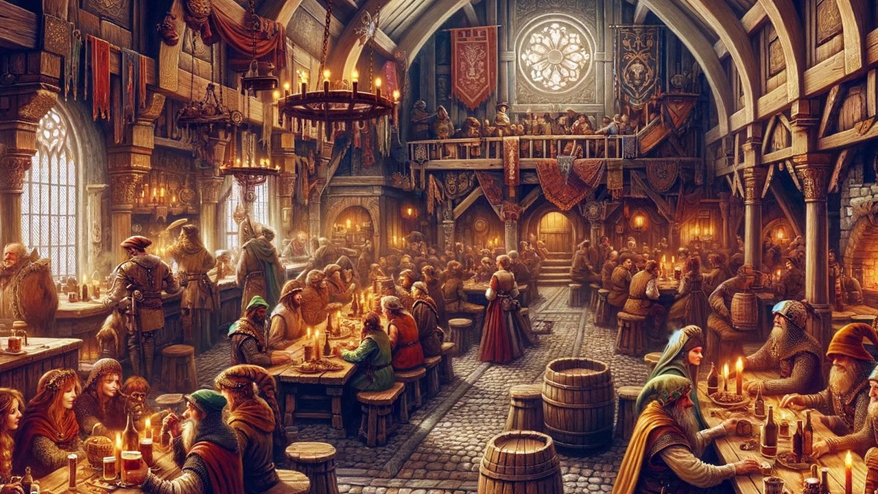Medieval Tavern Fantasy Ambience  Dungeons And Dragons Background Music