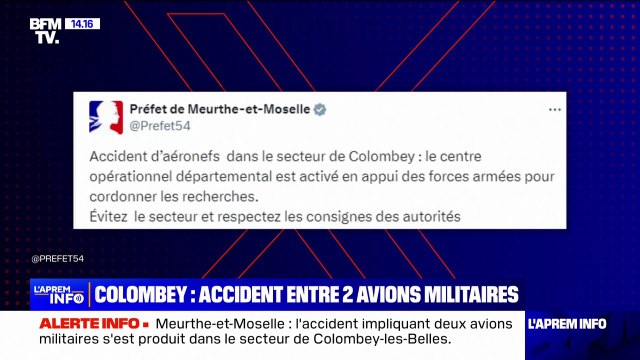Meurthe-et-Moselle: accident entre deux avions militaires, les pilotes recherchés