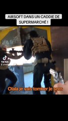 Faire de l'airsoft dans un caddie de supermarché ? Pourquoi pas 