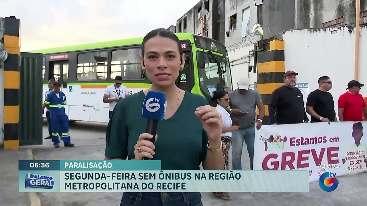 Rodoviários dão início a greve dos ônibus no Grande Recife nesta segunda (12)