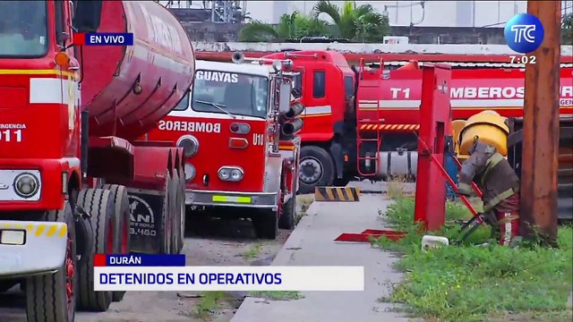 23 detenidos en Durán, usaban vehículos de los Bomberos para llevar droga