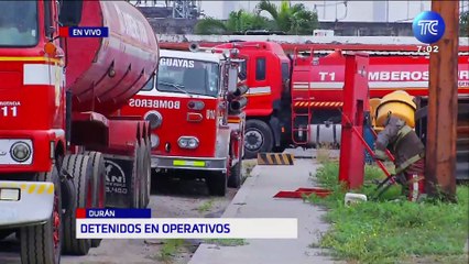 23 detenidos en Durán, usaban vehículos de los Bomberos para llevar droga