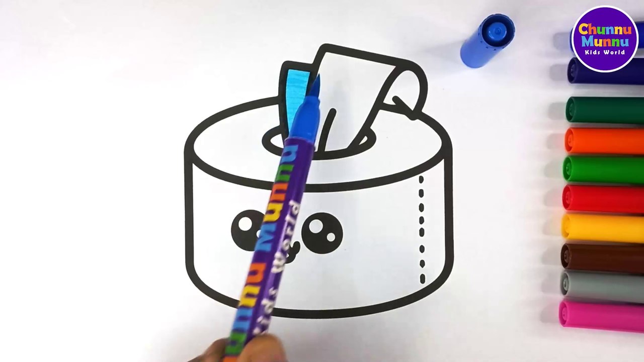 Color a Cute Tissue Box | Fun Coloring Tutorial...