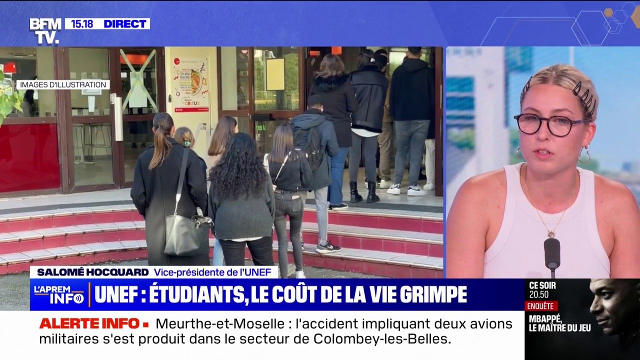 Coût de la vie en hausse de 2,25% pour les étudiants: "Le gouvernement précarise les étudiants" dénonce Salomé Hocquard, vice-présidente de l'Unef