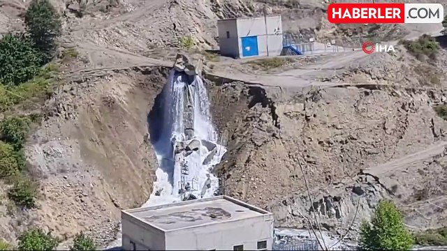 Amasya'da HES'te heyelan