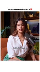 Jhanvi Kapoor talking about her mom