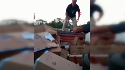 VİDEO | Kolilerin arasında gizlenmiş! Hapis cezası bulunan şüpheli böyle yakalandı