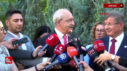 Ahmet Davutoğlu, Kemal Kılıçdaroğlu'nu ziyaret etti