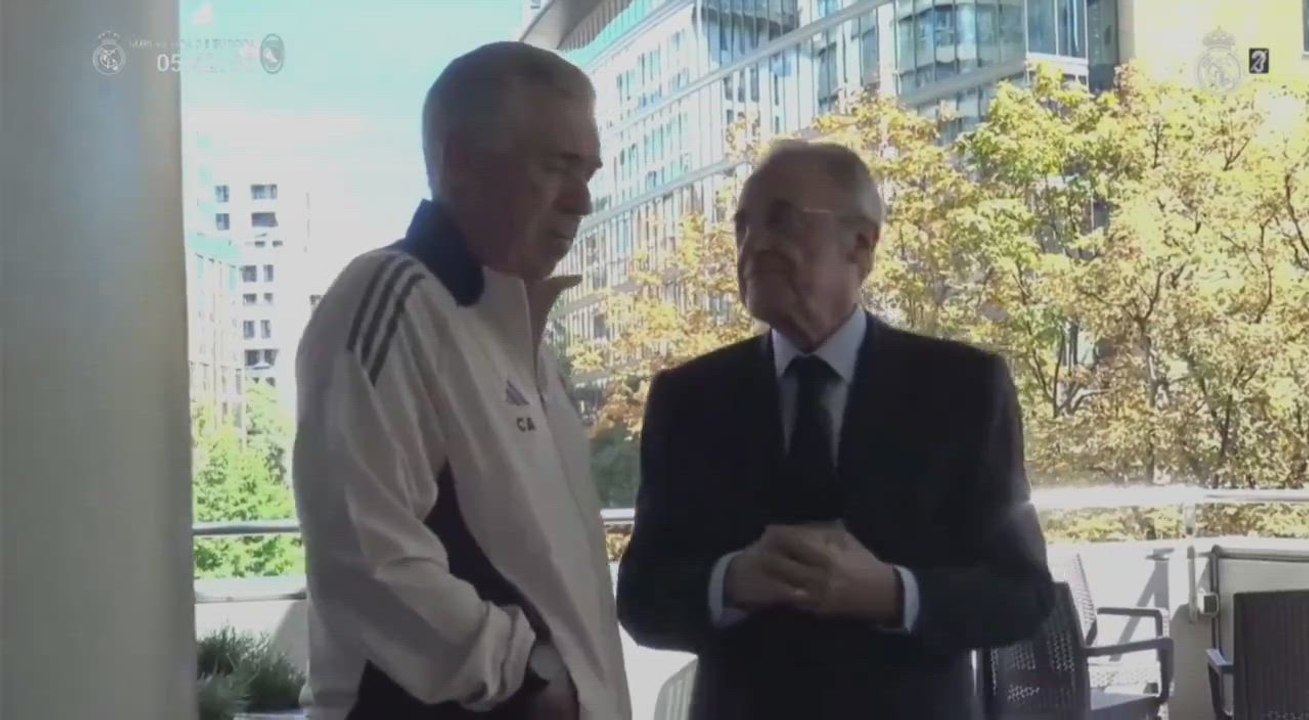 Florentino saluda a la plantilla: lo de Vinicius y Mbappé lo tienen que ver