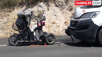 Minibüsün çarptığı elektrikli bisiklet kullanan kadın ve köpeği hayatını kaybetti