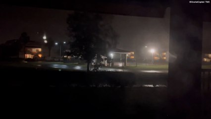 Tropical Storm Ernesto gathers strength during early morning hours in Humacao, Puerto Rico