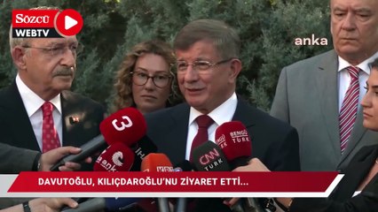 Ahmet Davutoğlu, Kemal Kılıçdaroğlu'nu ziyaret etti... Kılıçdaroğlu’ndan Akşener yanıtı: Dava açacakmış, açsın ne olacak