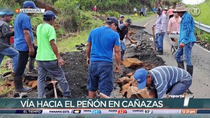 Colapsa la vía hacia El Peñón en Cañazas