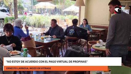 "No estoy de acuerdo con el pago virtual de propinas"