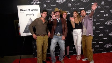 The cast of "River of Grass" poses together at HollyShorts 2024