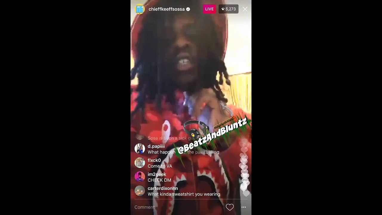 Chief Keef  GOES OFF on FANS when ASKED about FORMER GBE MEMBER 'SD' on Instagram Live! 20170116