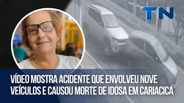 Vídeo mostra acidente que envolveu nove veículos e causou morte de idosa em Cariacica