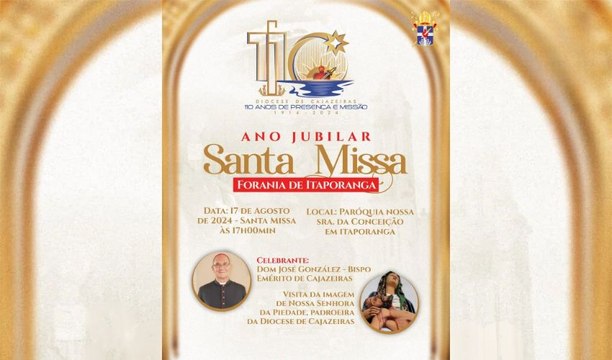 Nos 110 anos da Diocese de Cajazeiras, imagem de Nossa Senhora da Piedade peregrina pelo Vale do Piancó