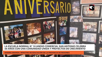 La Escuela Normal N° 10 Anexo Comercial San Antonio celebra 50 años con una comunidad unida y proyectos de crecimiento