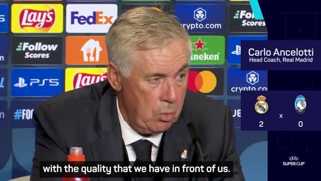 'We have a fantastic squad' - Ancelotti confident for new season after Super Cup win