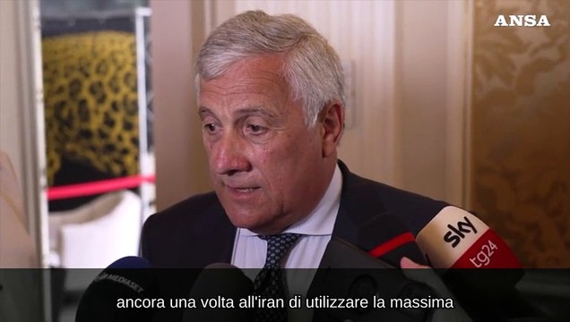 Tajani: Chiedero' all'Iran prudenza, serve il cessate il fuoco