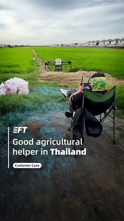 EFT Z30 Agricultural Drones help spray efficiently for Farmers in Thailand.
