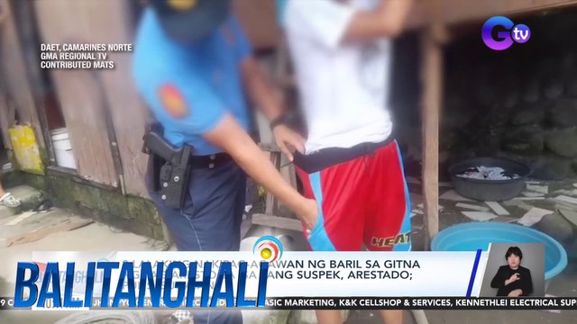 2 lalaking nakipag-agawan ng baril sa gitna ng pag-aresto sa isa pang suspek, arestado; pulis, sugatan | Balitanghali