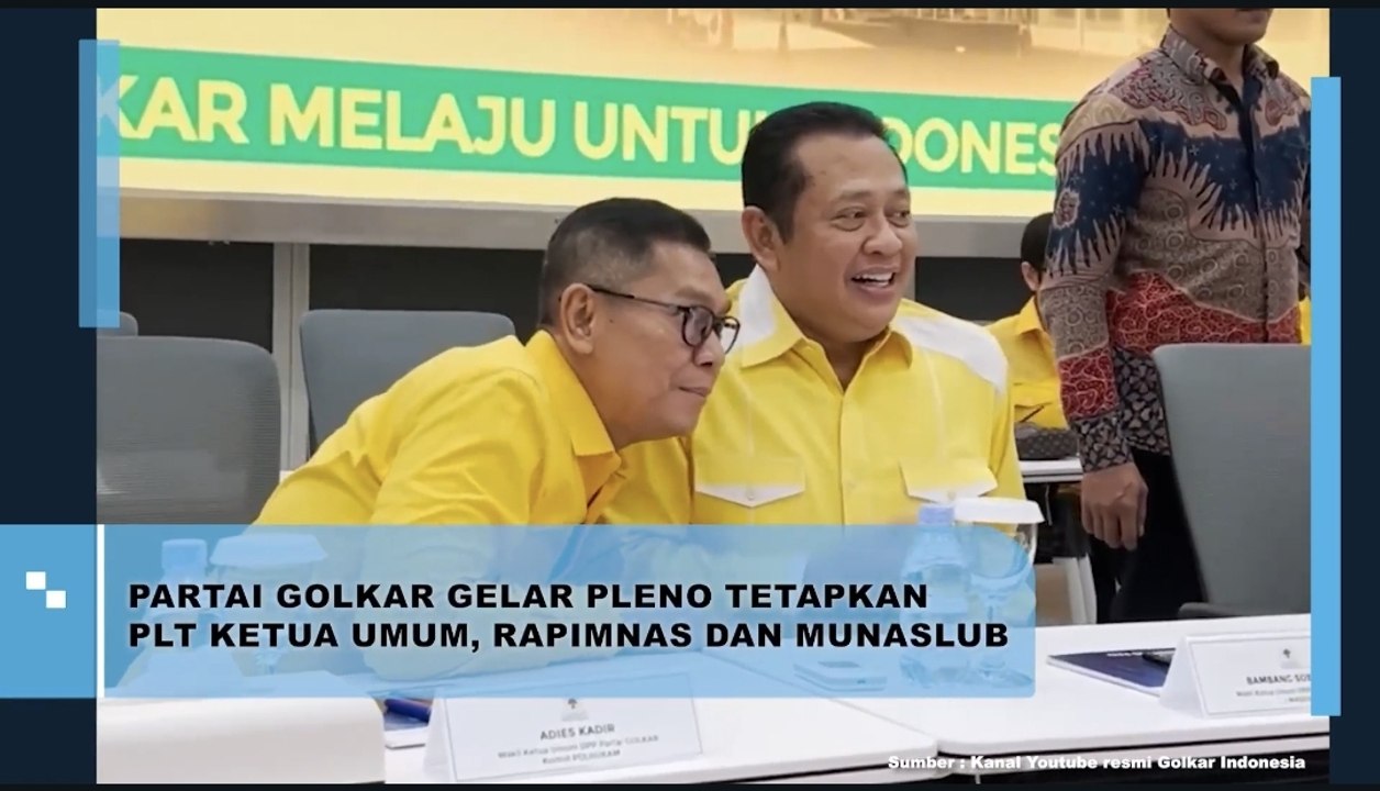 Partai Golkar Gelar Pleno Tetapkan PLT Ketua Umum, Rapimnas dan Munaslub