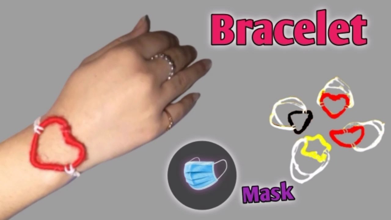 How to make bracelet with mask  | Best out of waste| UMNartcraft