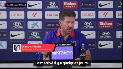Simeone : "Alvarez a des caractéristiques proches de l'ADN du club"