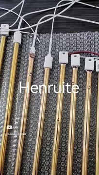 2000W 350mm 235v gold element infrared quartz heating tube halogen heating lamp#infraredheater