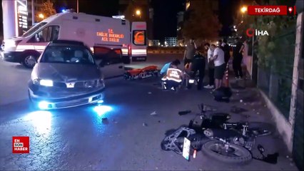 Tekirdağ'da kafa kafaya çarpıştığı motosikletli komşusu çıktı