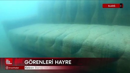 Elazığ'da Keban Barajı'nın dibinde kanepe bulundu