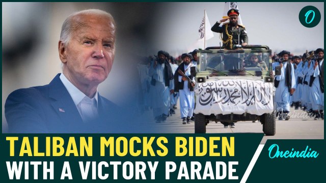 VIDEO| Taliban Ridicules Biden and U.S Forces, Marches With U.S. Equipment to Mark 3 Years in Power