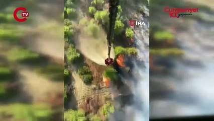 Manisa'daki orman yangını sürüyor!