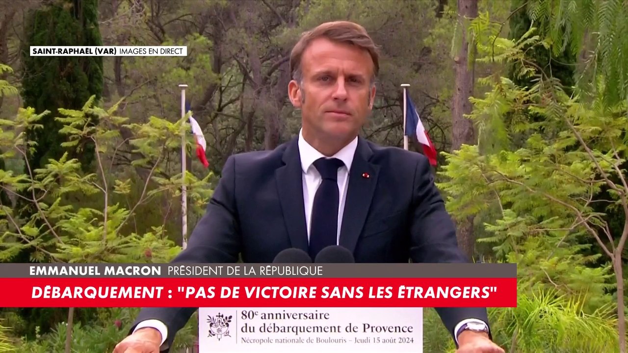 80 ans du débarquement en Provence : Emmanuel Macron rend hommage aux soldats disparus