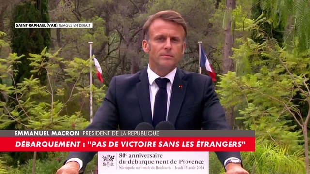 80 ans du débarquement en Provence : Emmanuel Macron rend hommage aux soldats disparus