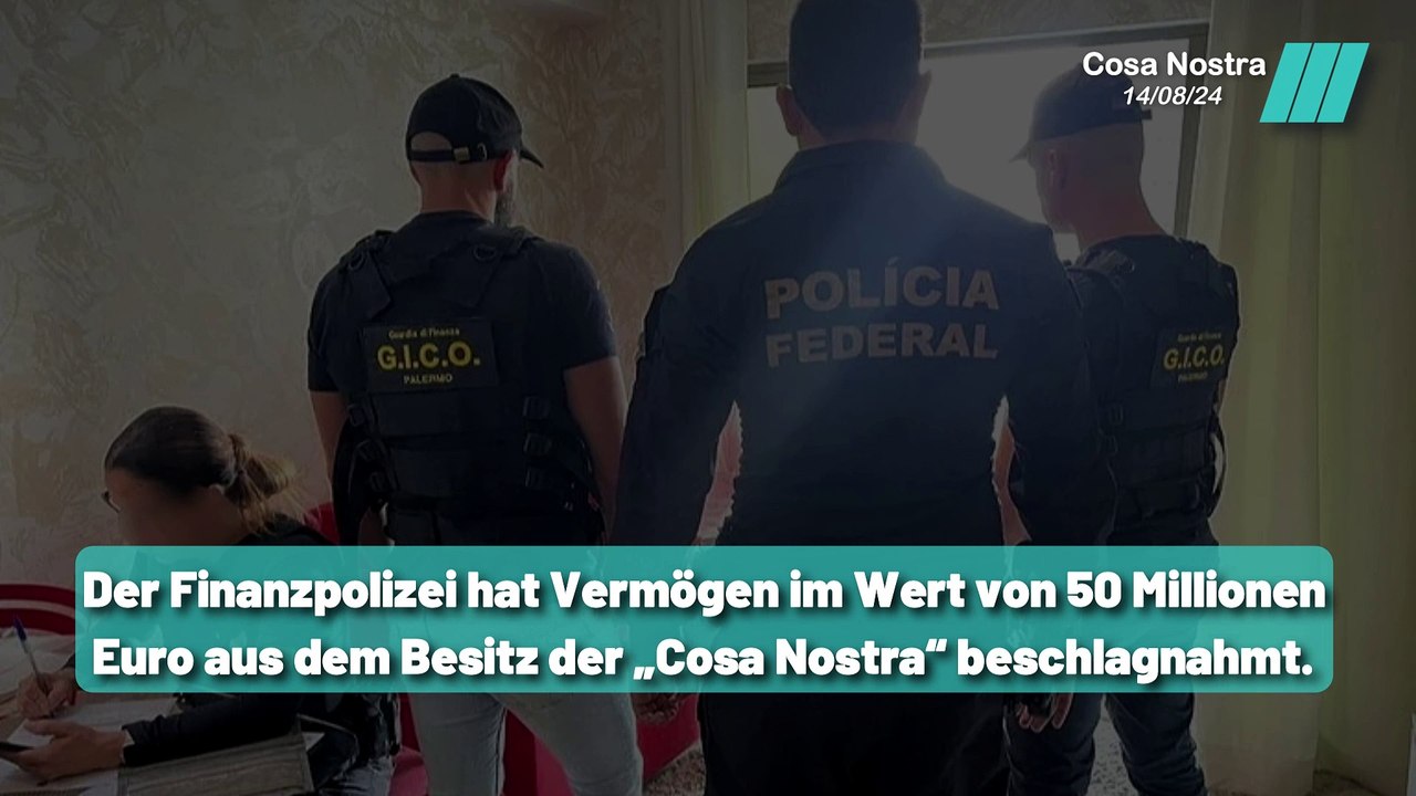Anti-Mafia-Operation: 21 Razzien und 50 Millionen Euro sichergestellt