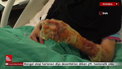 Antalya'da mangal ateşi harlansın diye dezenfektan döken çift, hastanelik oldu